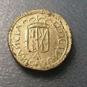 FRANCE FRANCIA Y NAVARRA PONDERAL COIN WEIGHT DOBLE LUIS DE ORO 15,29 g