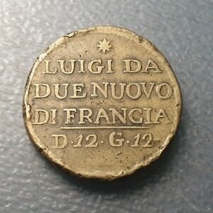 FRANCE FRANCIA Y NAVARRA PONDERAL COIN WEIGHT DOBLE LUIS NUEVO DE ORO 15,07 g