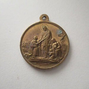 MEDALLA RELIGIOSA JESUS BENDICIENDO A UNOS NIÑOS