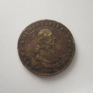 MEDALLA RELIGIOSA PAPA LEON XIII / SS PEDRO Y PABLO