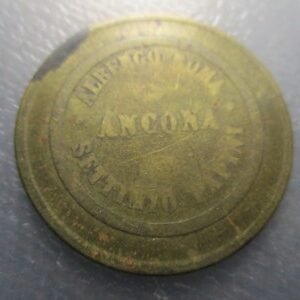 ITALIA ANCONA HOTEL" ALBERGO ROMA SETTIMO PAPINI " FICHA 100 LIRE