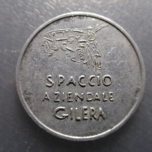 ITALIA GILERA MOTO FICHA 10 LIRE - ALUMINO 30 mm