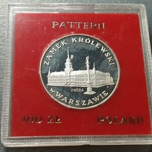 POLONIA POLAND 100 ZLOTYCH 1975 CASTILLO VARSOVIA PROBA PRUEBA PATTERN PR 257