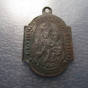 MEDALLA RELIGIOSA SS VIRGEN DELLA CONSOLATA TURIN ITALIA / S JOSE CON NIÑO JESUS