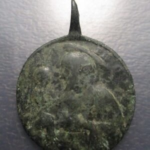 MEDALLA RELIGIOSA ANTIGUA SAN JOSE CON NIÑO JESUS / OTRO SANTO PROBAB. S ANTONIO