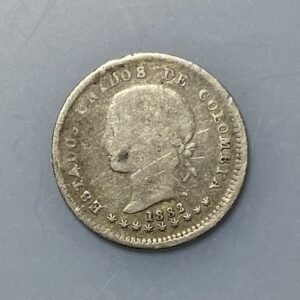 COLOMBIA 10 CENTAVOS 1882 BC/BC+