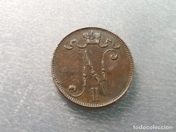 FINLANDIA OCUPACION RUSIA 5 PENNIA 1899