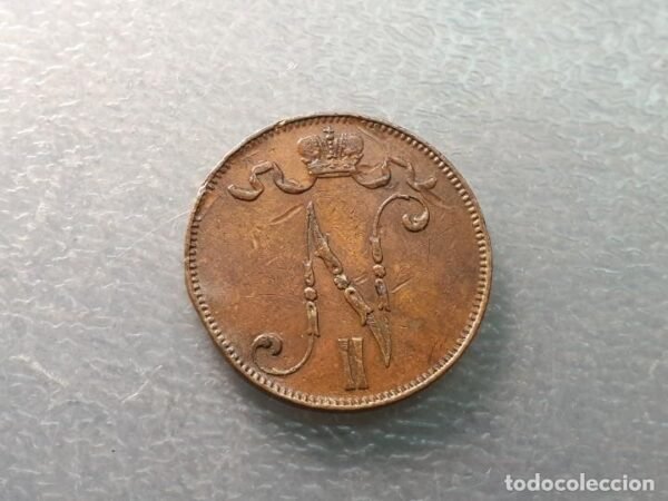 FINLANDIA OCUPACION RUSIA 5 PENNIA 1905