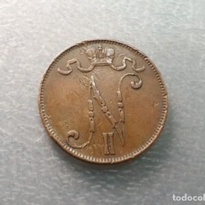 FINLANDIA OCUPACION RUSIA 5 PENNIA 1906
