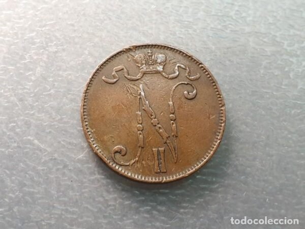 FINLANDIA OCUPACION RUSIA 5 PENNIA 1906 - Imagen 2