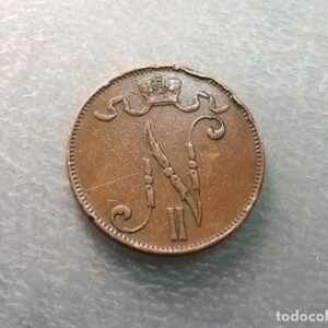 FINLANDIA OCUPACION RUSIA 5 PENNIA 1907