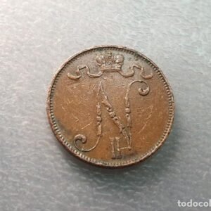 FINLANDIA OCUPACION RUSIA 5 PENNIA 1908