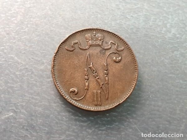 FINLANDIA OCUPACION RUSIA 5 PENNIA 1913