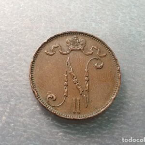 FINLANDIA OCUPACION RUSIA 5 PENNIA 1914