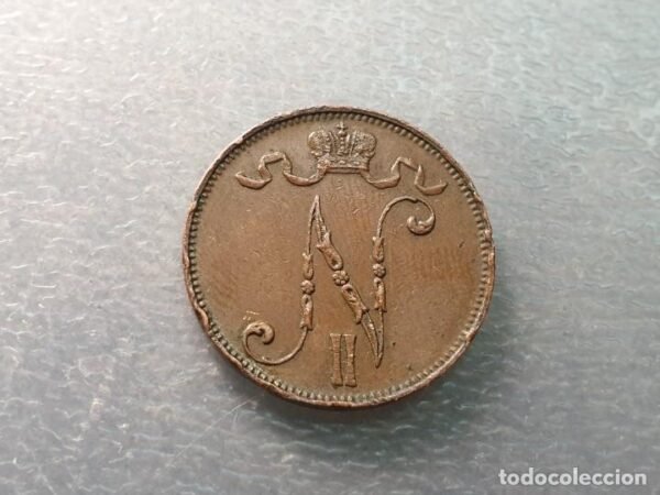 FINLANDIA OCUPACION RUSIA 5 PENNIA 1914 - Imagen 2