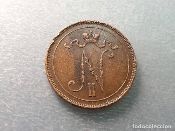 FINLANDIA OCUPACION RUSIA 10 PENNIA 1912 - Imagen 2