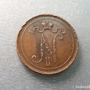 FINLANDIA OCUPACION RUSIA 10 PENNIA 1912