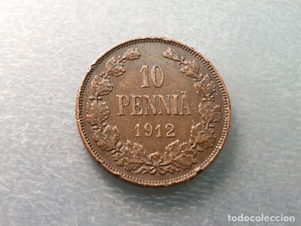 FINLANDIA OCUPACION RUSIA 10 PENNIA 1912 - Imagen 3