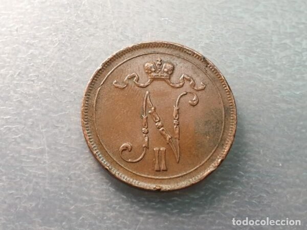 FINLANDIA OCUPACION RUSIA 10 PENNIA 1916 - Imagen 2