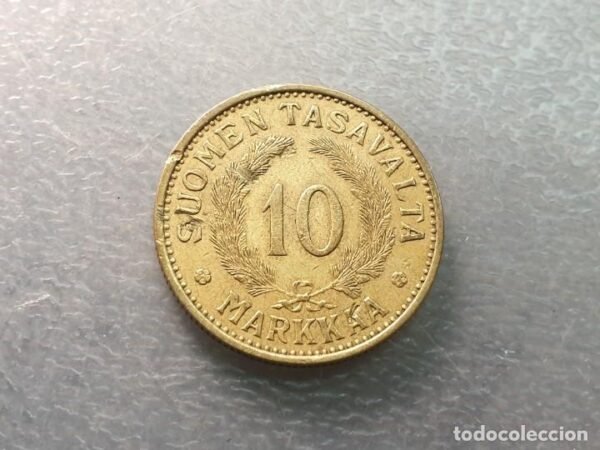 FINLANDIA 10 PENNIA 1937 - Imagen 3