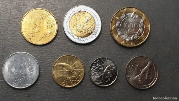 SAN MARINO 2001 SERIE ANUAL MONEDAS 10+20+50+100+200+500+1000 LIRE SC ESCASA - Imagen 2