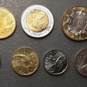 SAN MARINO 2001 SERIE ANUAL MONEDAS 10+20+50+100+200+500+1000 LIRE SC ESCASA