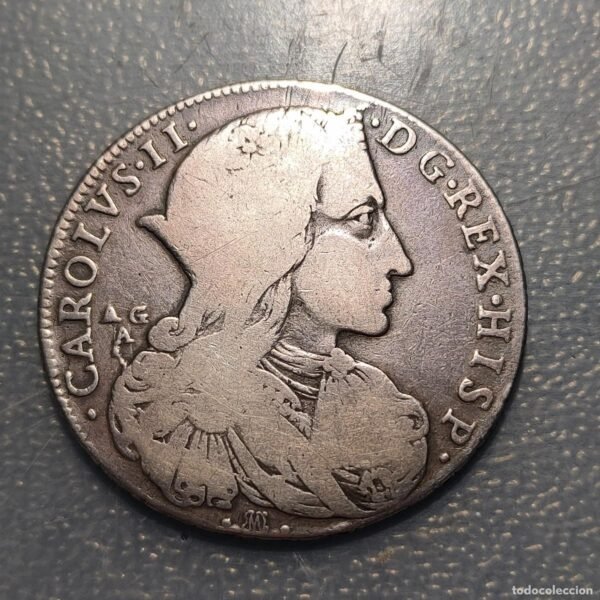 IMPERIO ESPAÑOL NAPOLES CARLOS II DUCADO 1689 24,45g - Imagen 2