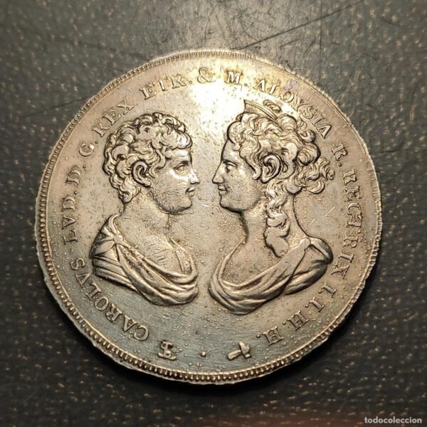 IMPERIO ESPAÑOL TOSCANA CARLO LUDOVICO CARLOS LUIS BORBON INFANTE DE ESPAÑA 1807 27,25g