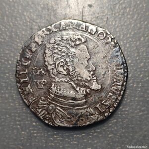 IMPERIO ESPAÑOL NAPOLES FELIPE II 1/2 DUCADO GR/VP SIN FECHA