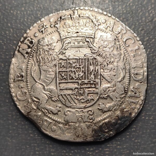 IMPERIO ESPAÑOL AMBERES FELIPE IV DUCATON 1654 - Imagen 3