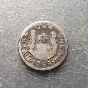 MEXICO FERDINAND VI OF SPAIN SPANISH COLONIAL 1 REAL 1751 M PILLAR