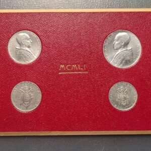 VATICANO PIO XII SERIE ANUAL OFICIAL 1951 1 LIRA - 2 LIRAS - 5 LIRAS - 10 LIRAS