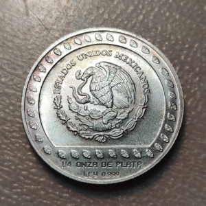 MEXICO 25 PESOS 1992 1/4 ONZA DE PLATA GUERRERO AGUILA SC-
