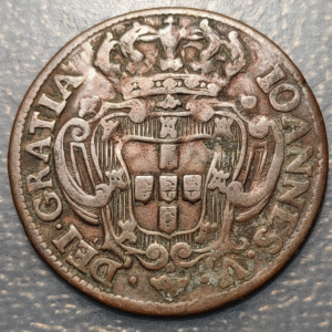 PORTUGAL JOAO V 5 REIS 1743 MBC