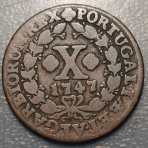 PORTUGAL JOAO V 10 REIS 1747