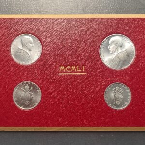 VATICANO PIO XII SERIE ANUAL OFICIAL 1951 1 LIRA - 2 LIRAS - 5 LIRAS - 10 LIRAS