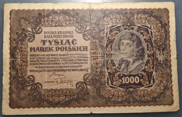 POLONIA POLAND 1000 MAREK POLSKICH 23/08/1919 P29 BC