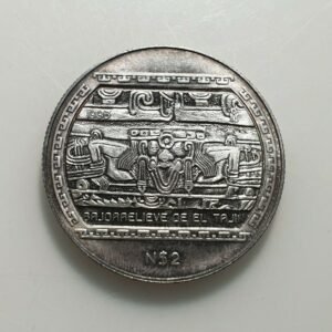 MEXICO 2 NUEVOS PESOS 1993 TAJIN 1/2 OZ 1/2 ONZA