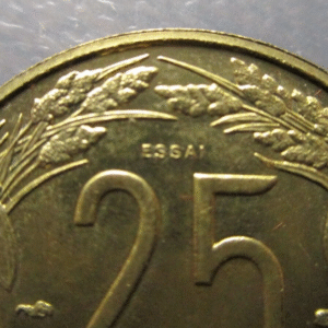 CAMEROUN CAMEROON AFRICA ECUATORIAL FRANCESA 25 FRANCS 1958 ESSAI PRUEBA