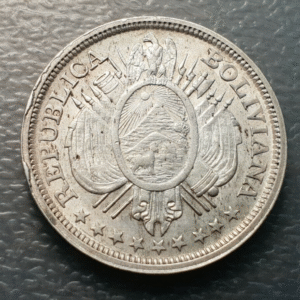 BOLIVIA 1/2 BOLIVIANO - 50 CENTAVOS 1892 CB SC UNC