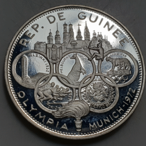 GUINEA GUINEE 500 FRANCOS 500 FRANCS 1970 KM15 PROOF J. OLIMPICOS MUNICH 72 SC