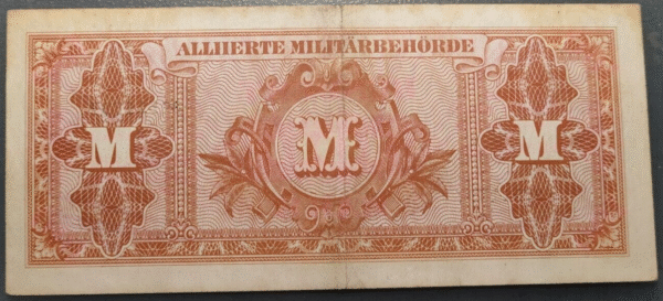 ALEMANIA GERMANY ALLIED OCCUPATION OCUPACION ALIADA 100 MARK 1944 P197a SF MBC - Imagen 2