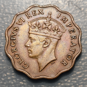 CHIPRE CYPRUS GEORGE VI 1 PIASTRE 1944 MBC