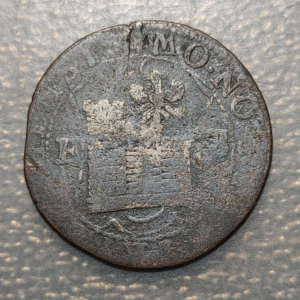 SUIZA SWITZERLAND FRIBURGO FREIBURG 2 KREUZER 1/2 BATZEN 1714 SANTUS NICOLAUS