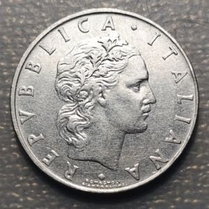 ITALIA REPUBLICA 50 LIRE 50 LIRAS 1958 MBC FECHA MAS ESCASA