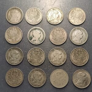 PORTUGAL REPUBLICA LOTE 16 MONEDAS 50 CENTAVOS