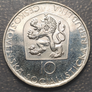 CZECHOSLOVAKIA CHECOSLOVAQUIA 10 KORUN 1968 KM 63 PLATA