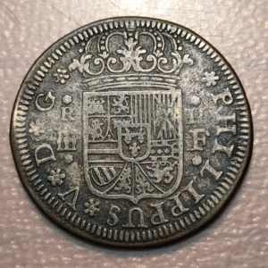 FALSA DE EPOCA ESPAÑA SEGOVIA FELIPE V 2 REALES 1723 FALSA DE EPOCA