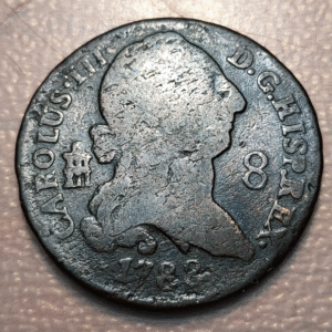 ESPAÑA SEGOVIA CARLOS III 8 MARAVEDIS 1788