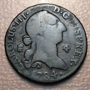 ESPAÑA SEGOVIA CARLOS III 4 MARAVEDIS 1784